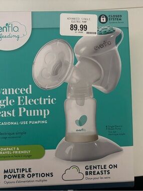 Evenflo Advanced Single Electric Breast Pump - Teal/White